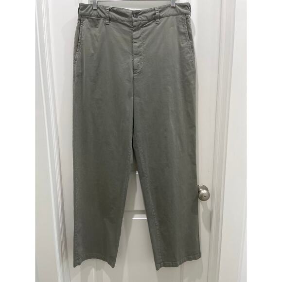 NWT Nili Lotan Eliot Boy Mid-Rise Pants in Admiral Green Sz 12 - Picture 2 of 11